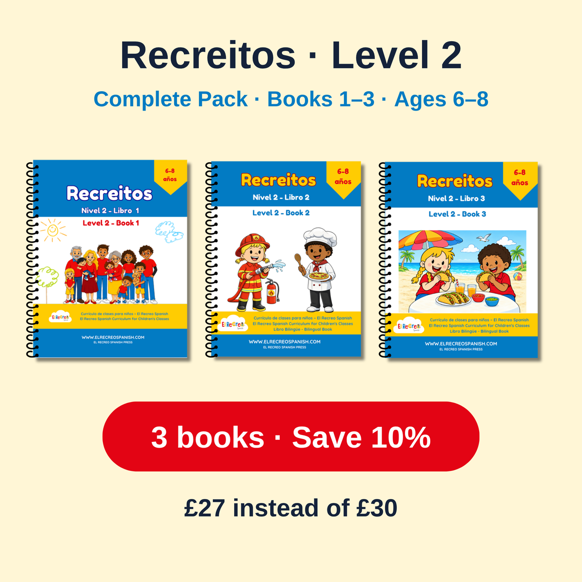 Recreitos Level 2 Complete Pack – Books 1–3