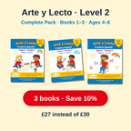 Arte y Lecto Level 2 Complete Pack – Books 1–3
