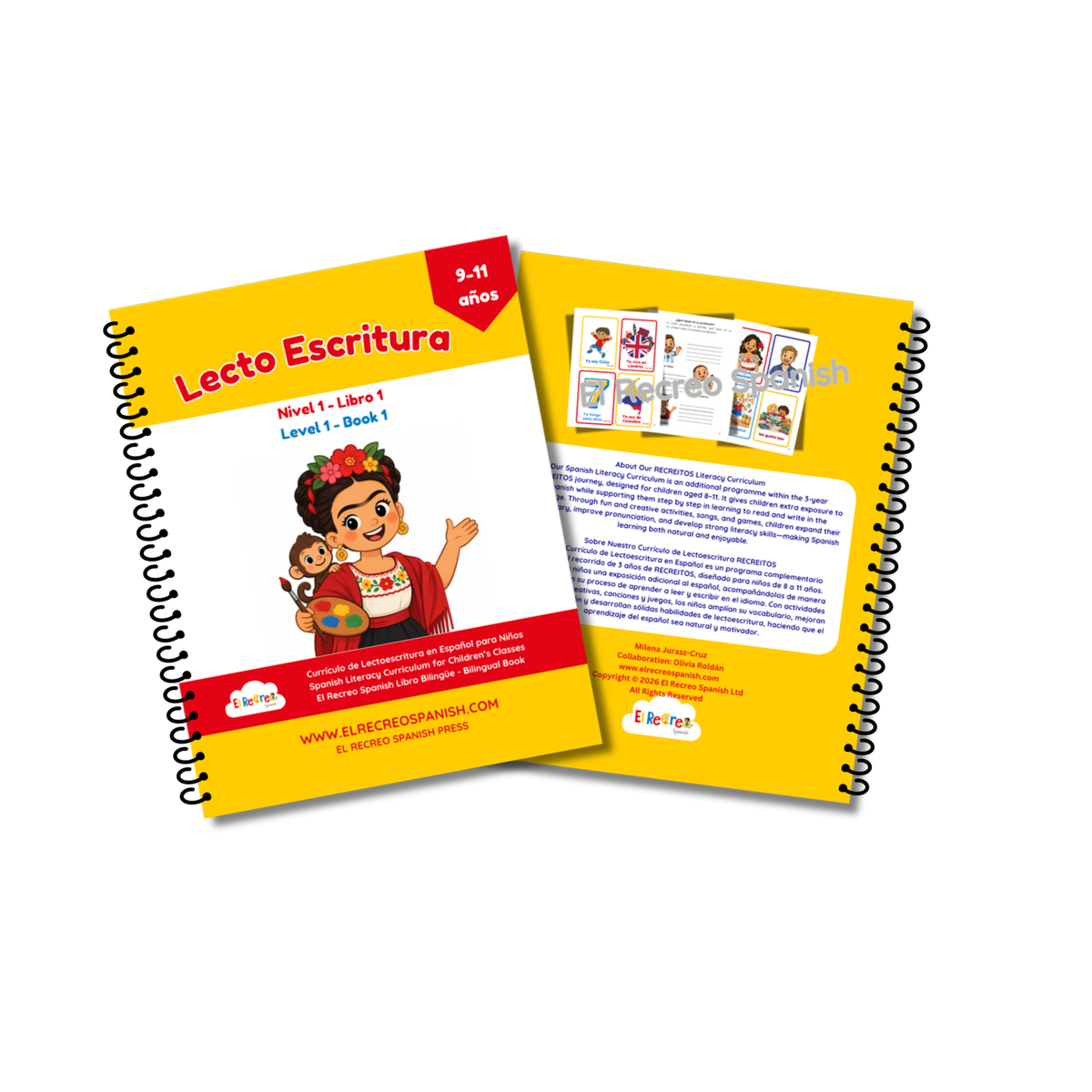 Lecto Escritura Level 1 Book 1 – front and back